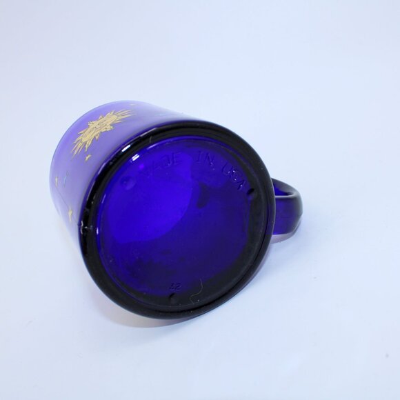 Vintage Libbey Celestial Mug | Blue, Cobalt, Sun and Moon - Picture 6 of 6